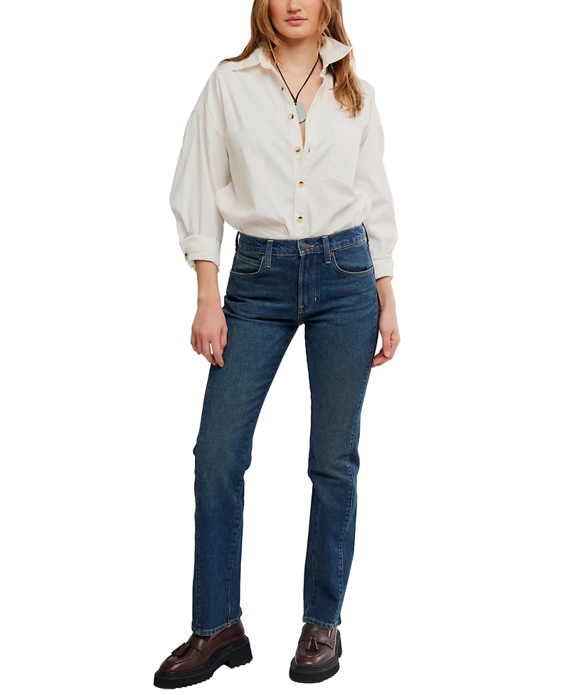 Free People Women's High-Rise Tapered Jeans