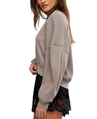 Free People Women's We The Raglan-Sleeve Crewneck Top