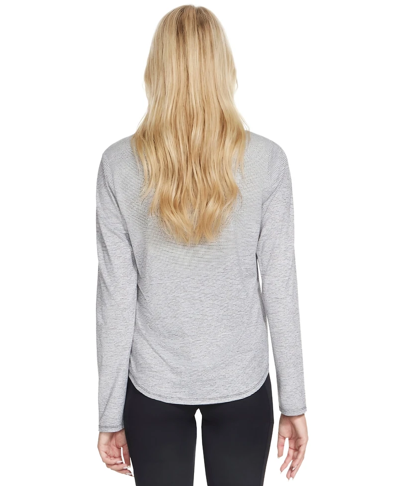 Skechers Women's Swift Stripe Long-Sleeve Crewneck T-Shirt