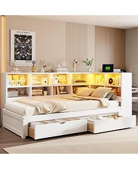 Streamdale Furniture Daybed with Storage, Led, Usb