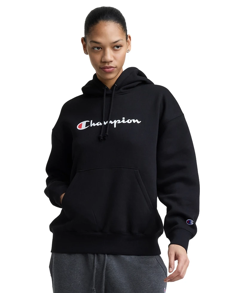 Champion Women's Two-Tone Classic Script Powerblend Hoodie