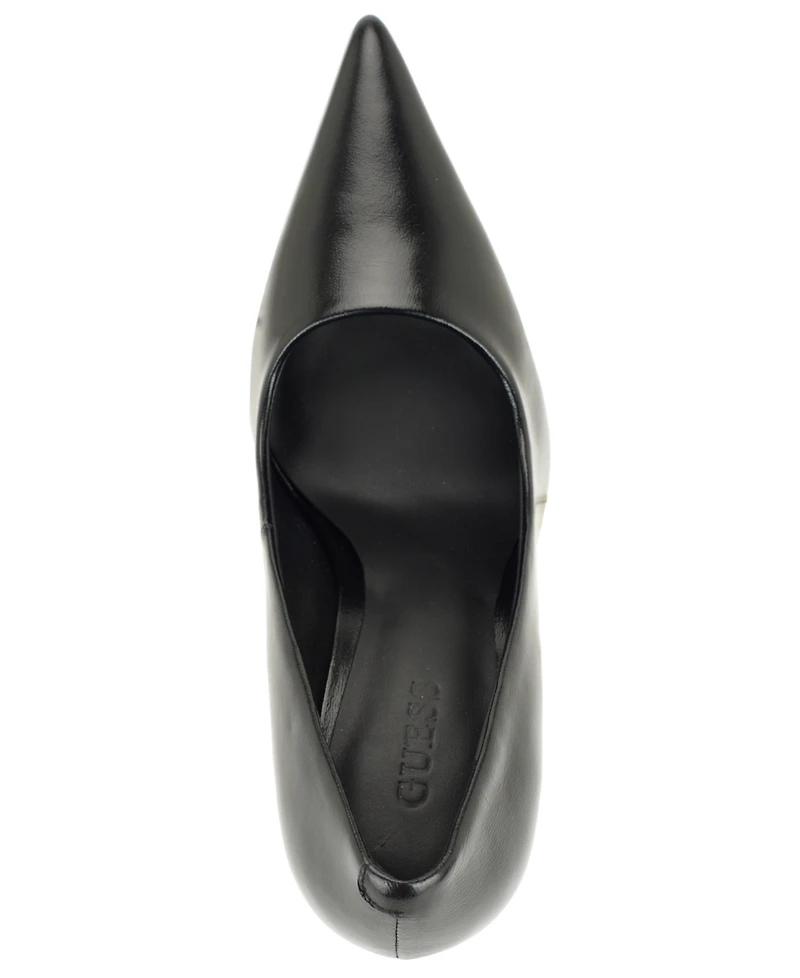 Guess Women's Naprini Leather Pointed Toe High Stiletto Pumps