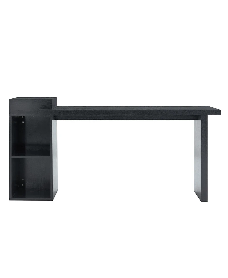 Streamdale Furniture Modern Wood Grain 2-Tier Sofa Side Table