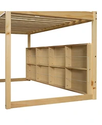 Streamdale Furniture Wooden Loft Bed House Frame with Tent