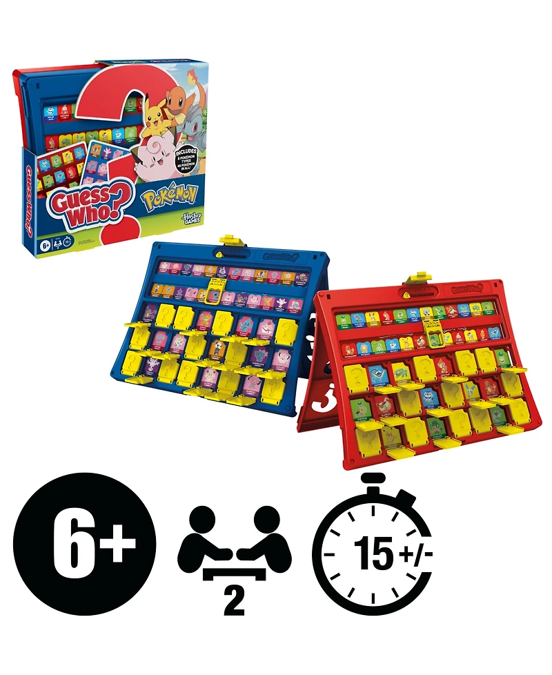 Hasbro Gaming Guess Who Pokemon Edition 2 Player Board Game, Ages 6+