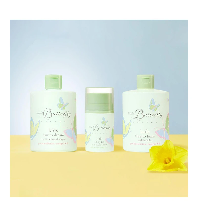 Little Butterfly London Kid's All Day Fun 3 Product Hair and Skincare Bundle