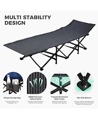 Aofar 28" Camping Cot Folding Portable Mattress Carry Bag