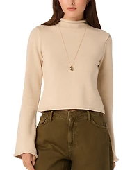 Astr the Label Women's Mock Neck Long-Sleeve Sweater