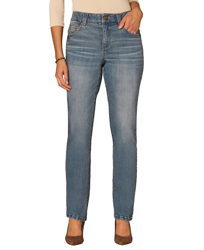 Democracy Petite Mid-Rise Straight Jeans
