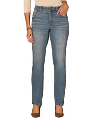 Democracy Petite Mid-Rise Straight Jeans
