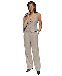 Dkny Women's Front-Button Flocked Vest Top