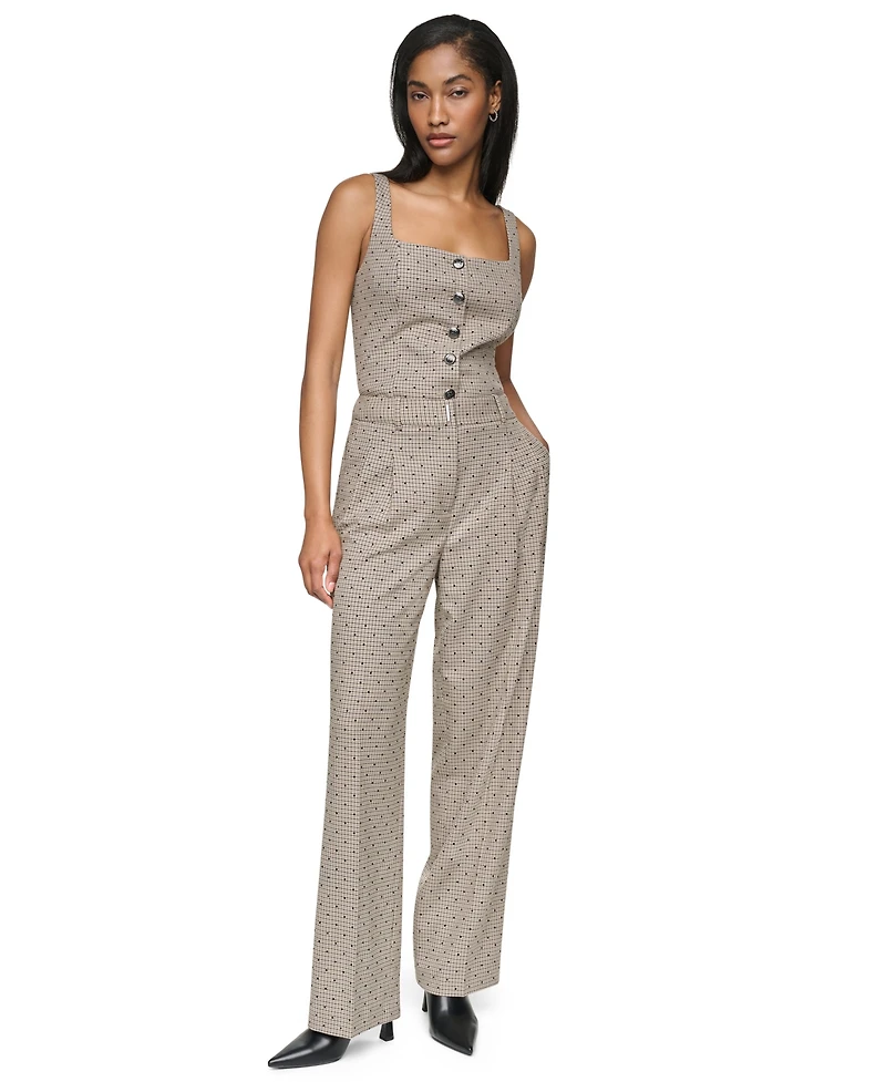 Dkny Women's High-Rise Straight-Leg Full-Length Pants