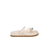 London Rag Womens Flipper Faux Leather Strappy Slip Ons