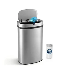 Mega Casa -Gallon Motion Sensor Stainless Steel Trash Can with Trash Bags