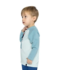 Deux par Deux Little and Big Boy (6 - 8) Long Sleeve Raglan Cotton T-Shirt