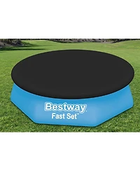 Bestway Flowclear Fast Set 8' Round Swimming Pool Cover for Above Ground Pools