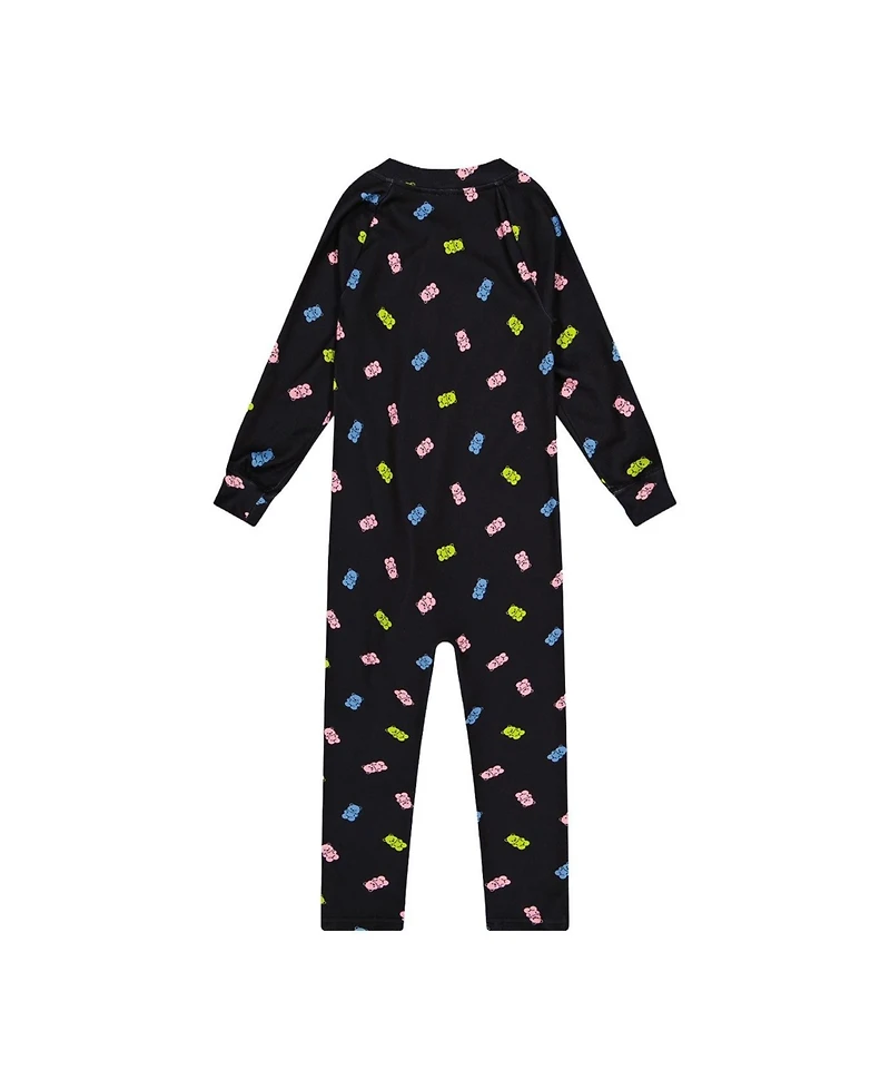 Deux par Deux Toddler Girl One Piece Thermal Underwear Printed Gummy Bears