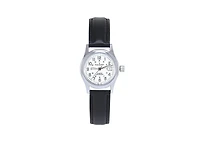 Peugeot Women s Silver Dial Nurses Sport Calendar Wristwatch Easy Reader with Black Band