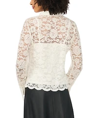 Vince Camuto Women's Collared Button-Front Knit Blouse
