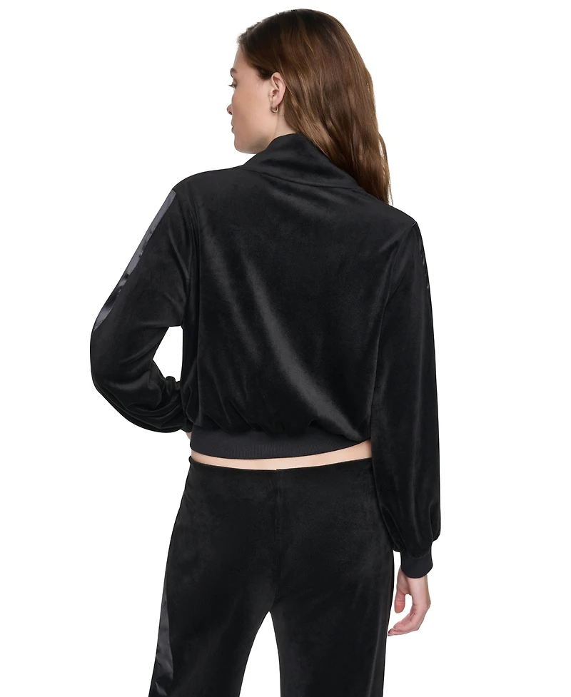 Dkny Jeans Petite Mock-Neck Zip-Front Jacket