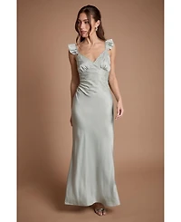 Coast Women's Lace Trim Cami Button Maxi Dress