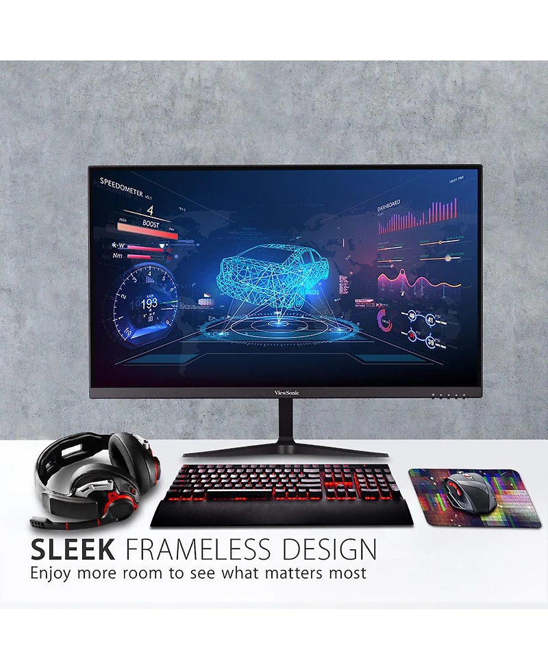 ViewSonic VX2718-p-mhd 27" Mva Full Hd 165Hz Adaptive-Sync 1ms Gaming Monitor