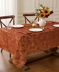 Lenox Metallic Falling Leaves Foil Rectangular Tablecloth, 60" x 102"