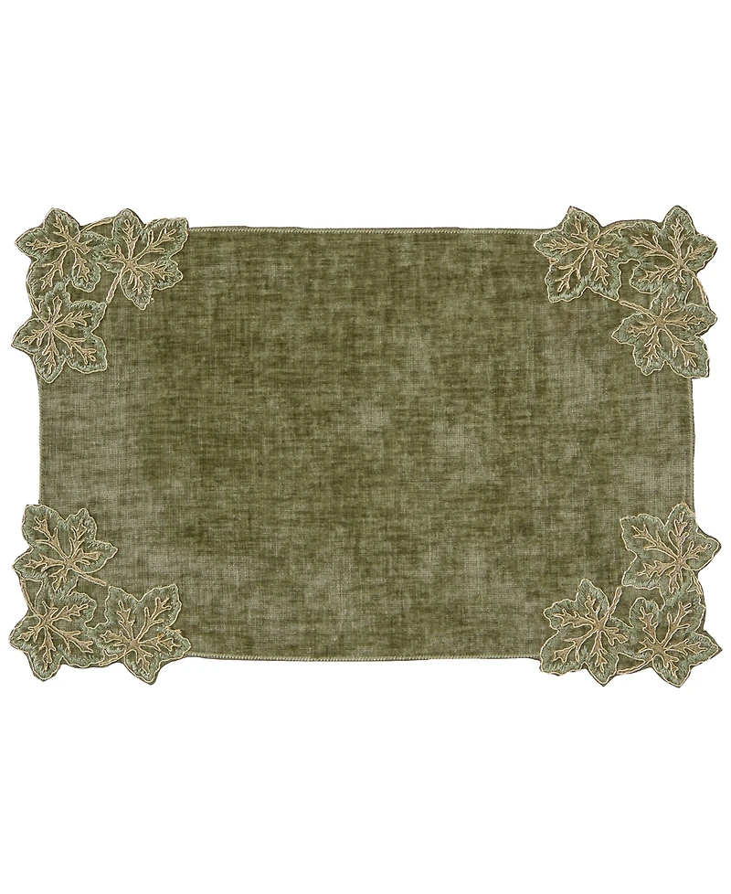 Lenox Lurex Leaves Velvet Rectangular Placemat, 13" x 19"