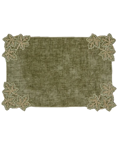Lenox Lurex Leaves Velvet Rectangular Placemat, 13" x 19"