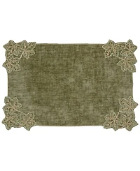 Lenox Lurex Leaves Velvet Rectangular Placemat, 13" x 19"