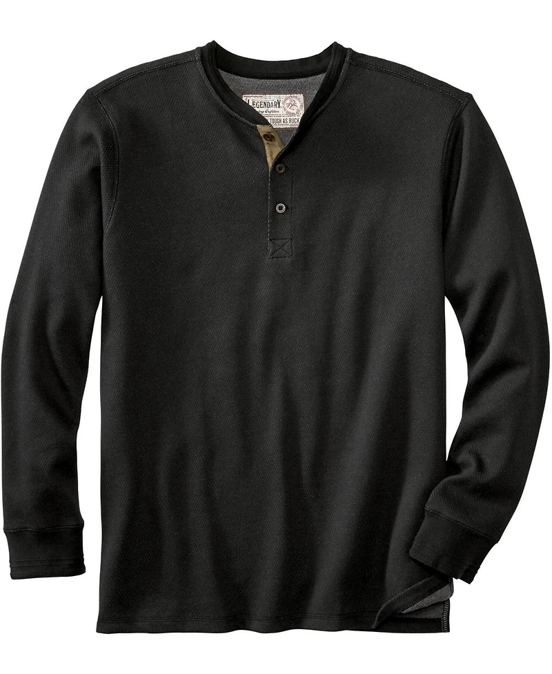 Legendary Whitetails Mens Double Layer Thermal Henley Long Sleeve Shirt