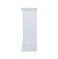 Augusta Home Darvingmore Criss Cross Fireplace with Marble Surround