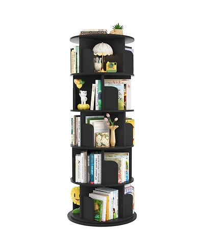 360 Display Wooden Rotating Bookcase