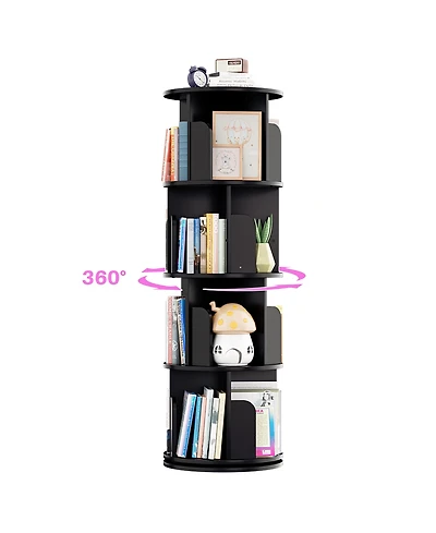 360 Display Wooden Rotating Bookcase