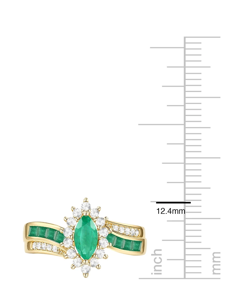 Macy's Ruby (3/4 ct. t.w.) & Diamond (1/4 Ring 14k Yellow Gold