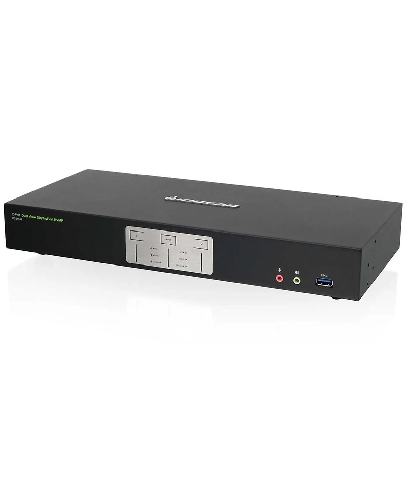 Iogear 2-Port 4K Dual-Link DisplayPort Kvmp Switch with Usb 3.0 Hub and Audio (Taa)
