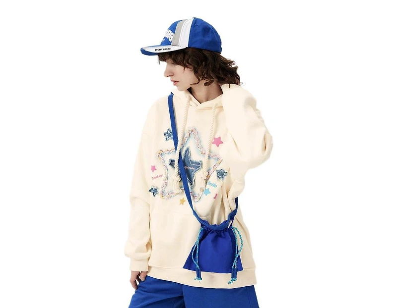 Aelfric Eden Women's Denim Star Applique Hoodie