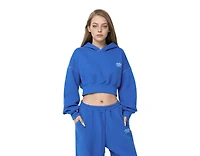 Aelfric Eden Women's Cloud Essential Fleece Cropped Pullover Hoodie Set