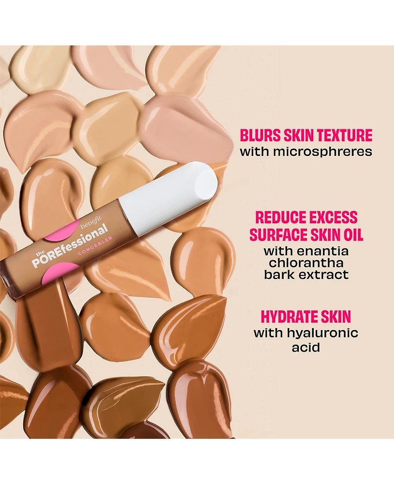 Benefit Cosmetics The POREfessional 24-Hour Blurring & Full-Coverage Natural Finish Concealer, 0.24 oz.