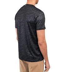 Society of Threads Men's Regular Fit Textured Print Performance T-Shirt