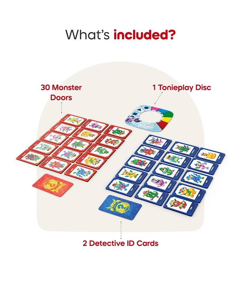 Tonies Guess Who Monster Mysteries Screen-Free Game Disc, Ages 5+
