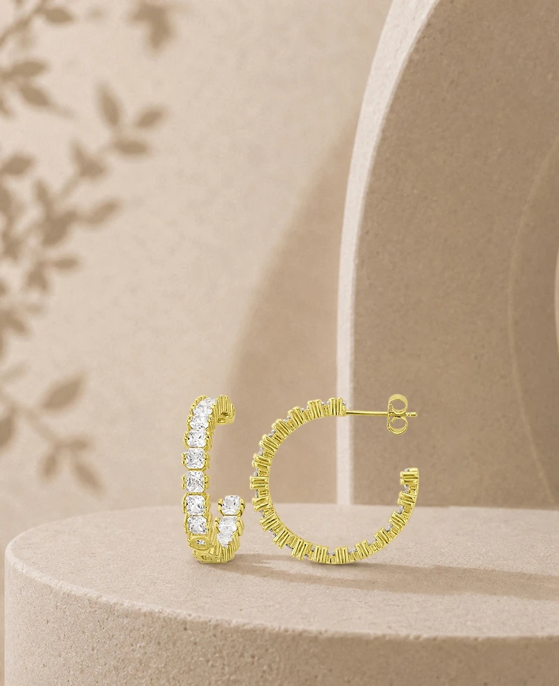 Macy's 14k Gold-Plated Elongated Radiant Earrings