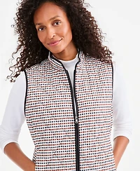 Style & Co Women's Quilted Plaid Puffer Vest, Macy's Exclusive