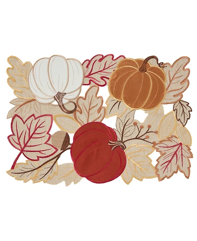 Elrene Pumpkin Picking Rectangular Placemat, 13" x 19"