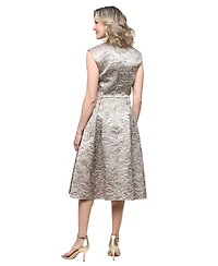 Alex Evening Women's Midi A-Line Jacquard Dress