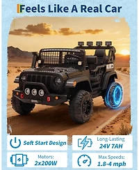 homfan 2-Seat Ride-On Car with Remote Control