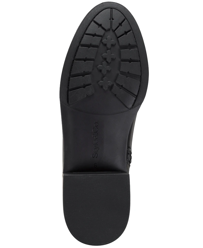 Style & Co Women's Valoraa Round Toe Full-Zip Riding Boots