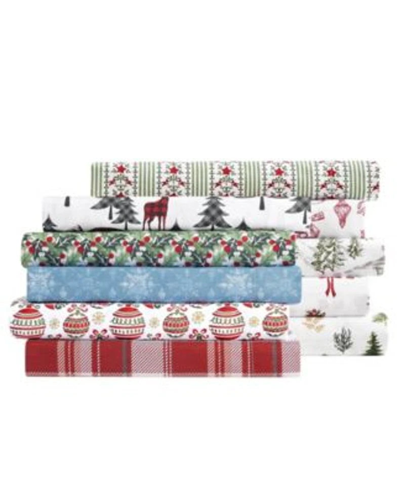 Sanders Holiday Printed Microfiber Sheet Set