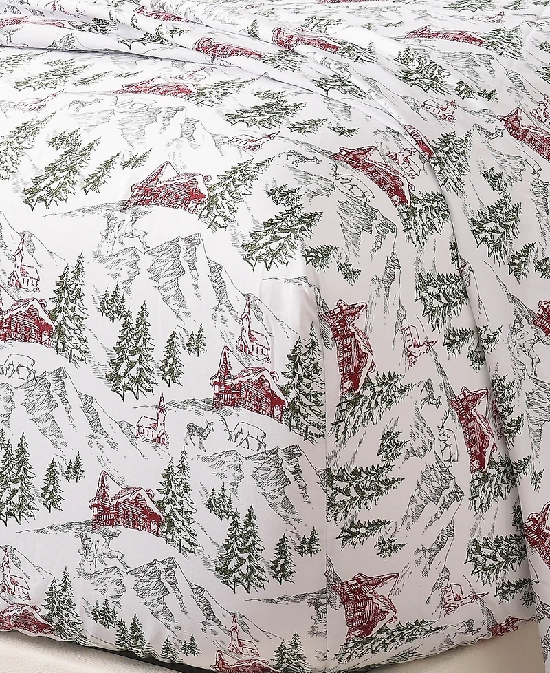 Sanders Holiday Printed Microfiber 4-Pc. Sheet Set, King