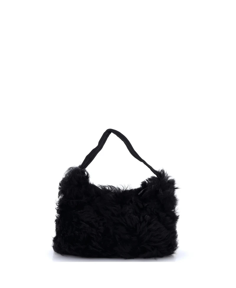 Pre-Owned Prada Mini Re-Edition 2000 Hobo Shearling